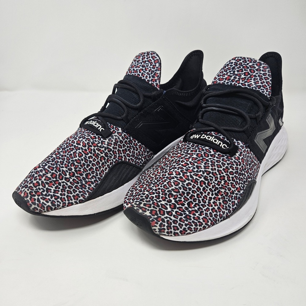 New Balance Fresh Foam Roav V1 Women 11 Leopard Print Black Running Shoes - Picture 6 of 12